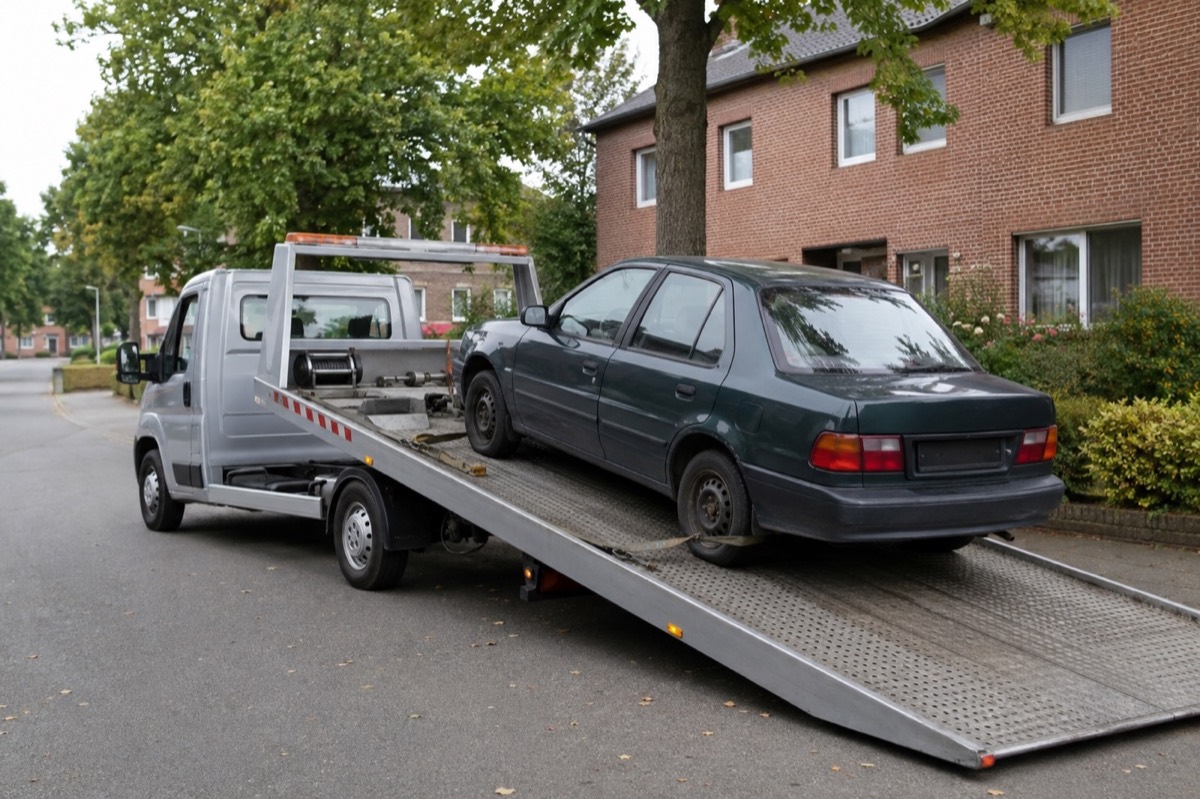 Kostenlose Abholung eines nicht fahrbereiten Autos